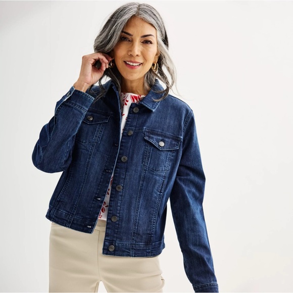 croft & barrow Jackets & Blazers - Croft & Barrow- Dark Wash Jean Jacket size M